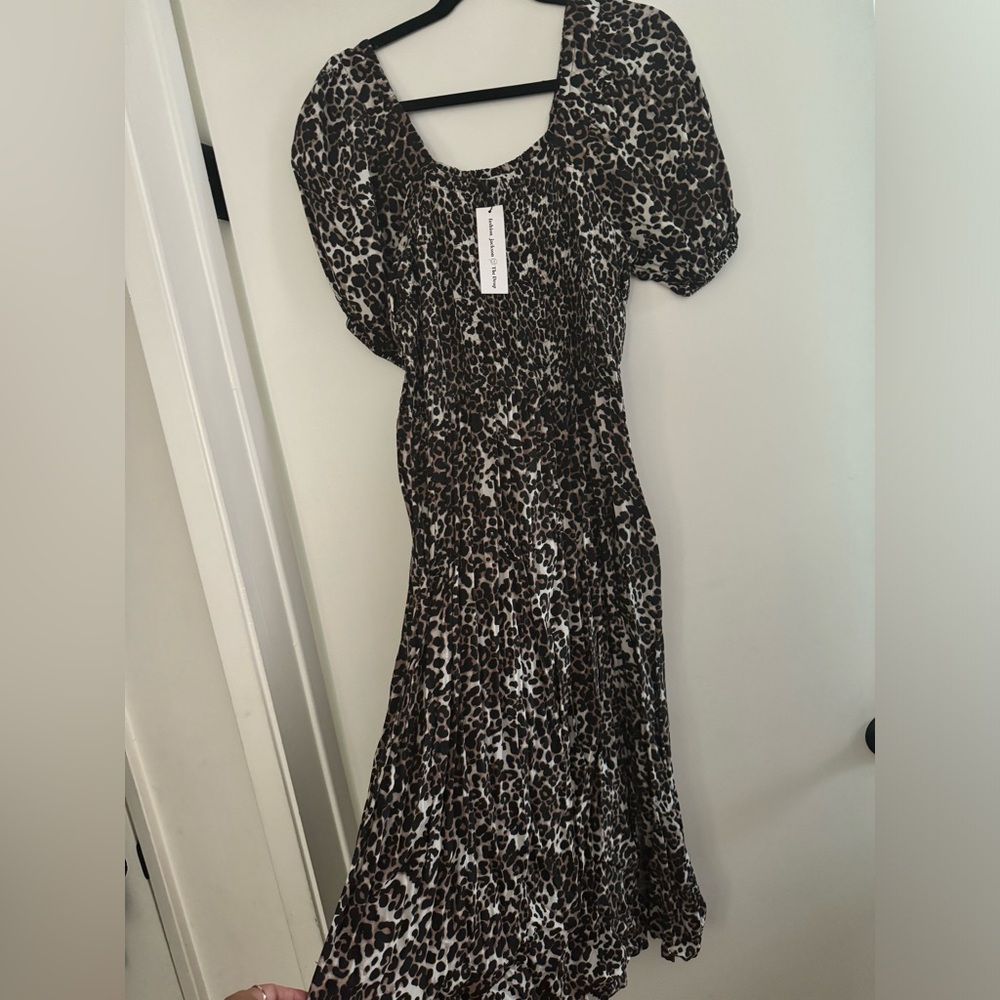 NWT FASHION JACKSON for The Drop leopard print dress